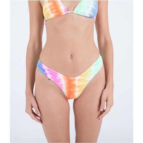 NEW Hurley Womens Medium Rainbow Ombre Cheeky Scoop Bikini Bottom Swimwear - Picture 10 of 11
